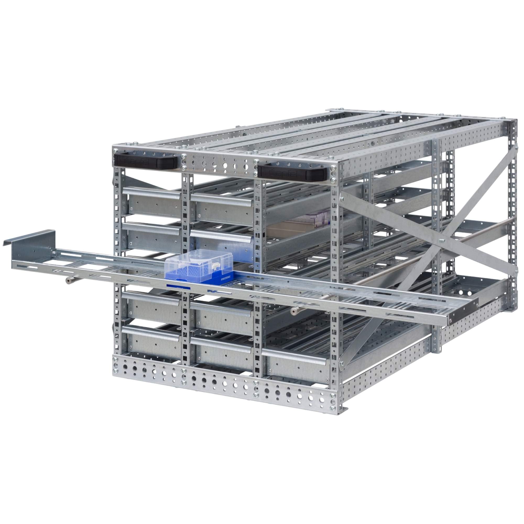 Schubladenregale aus Edelstahl für den Einsatz in Pharmaindustrie bis -80 Grad