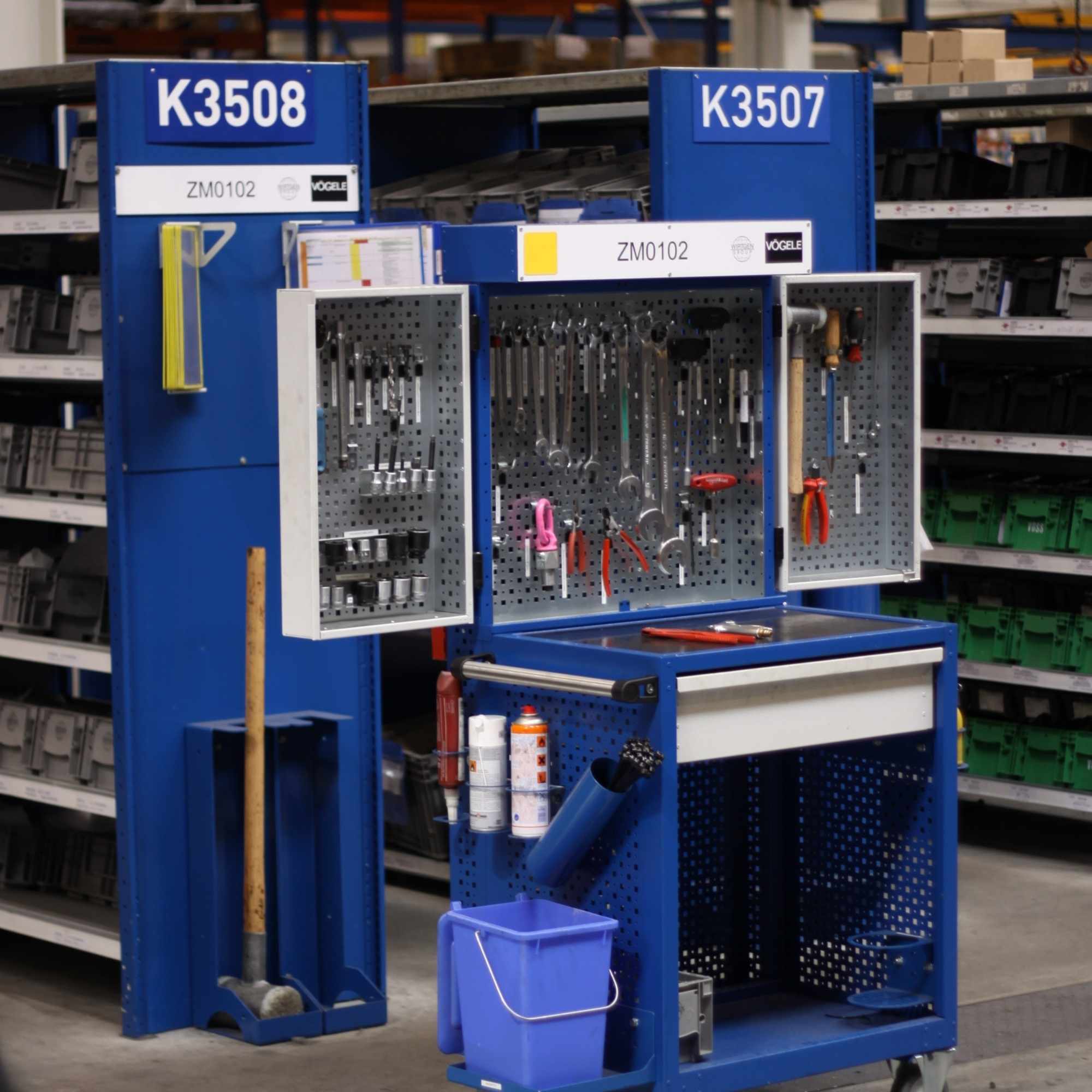 Anbauschrank als Werkstattwagen