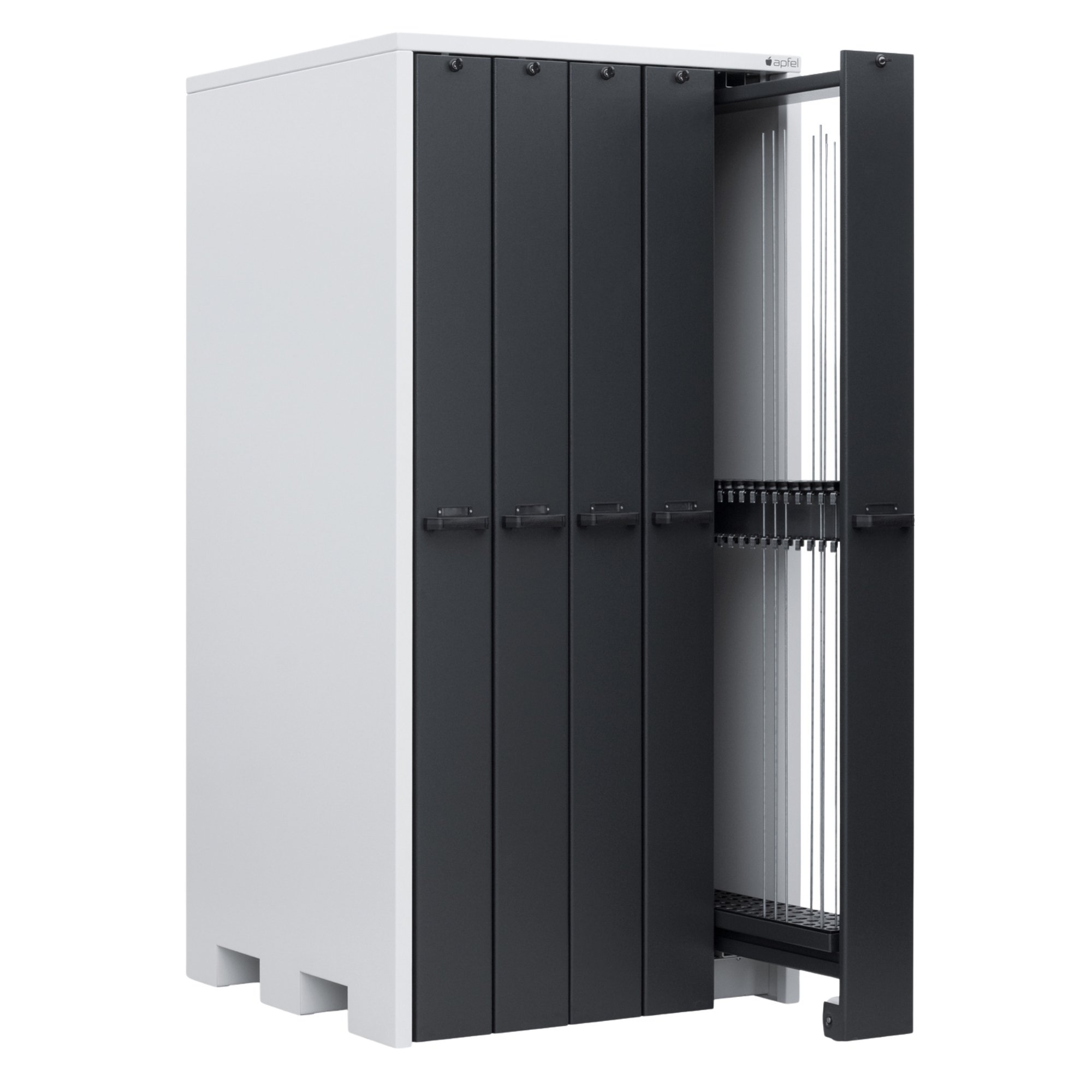 Werkzeugschrank zur Lagerung von Tiefloch- und Einlippenbohrern